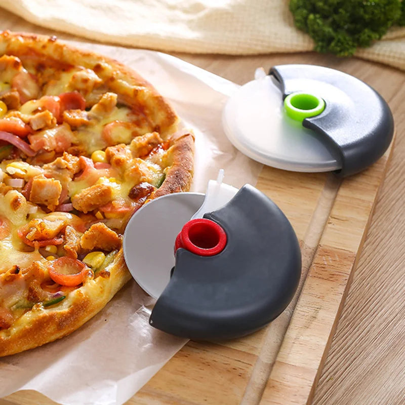 Stainless Steel Roller Cutter Multi-purpose Pizza Cake Dough Slicing Tool Baking Kitchen Accessories with Sharp Blade Wheel