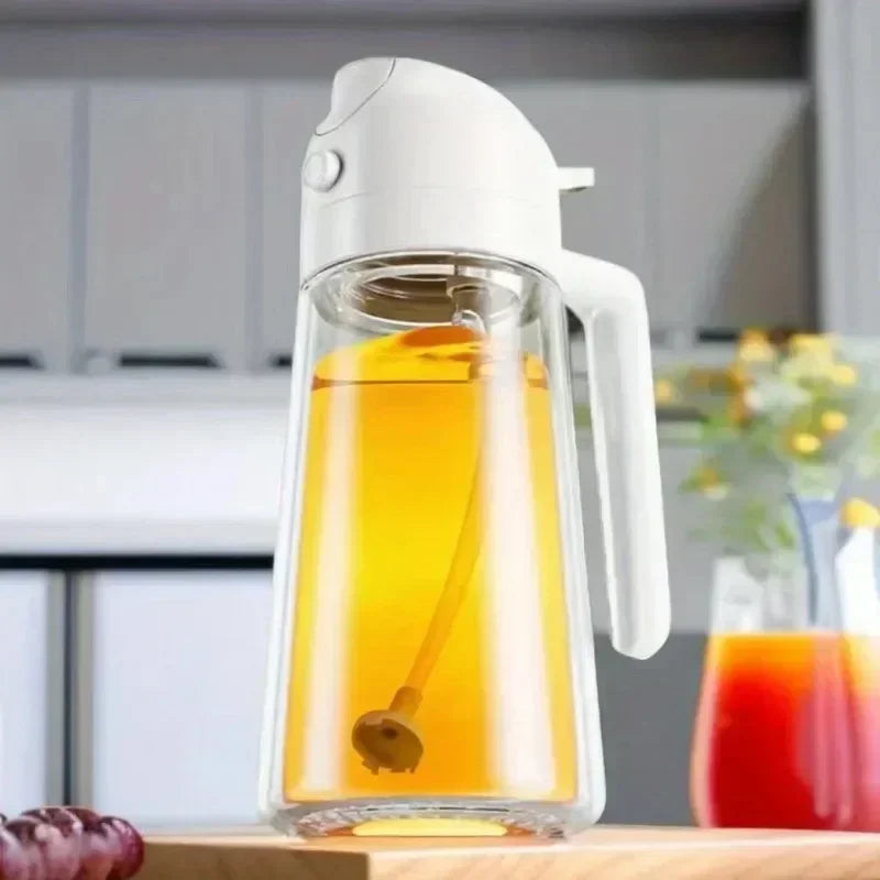 Multi-functional Kitchen Oil Bottle Spray Oil Pouring Two-in-one Food-grade Material Is Not Easy To Damage 500ML Large Capacity