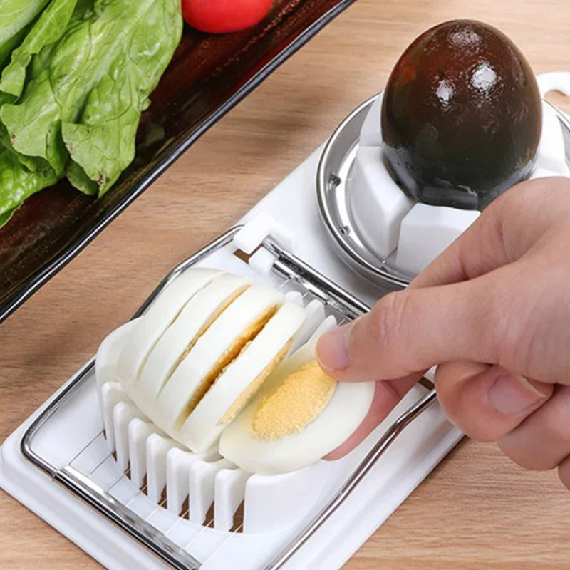 Multifunctional Egg Cutter Stainless Steel Egg Slicer Sectioner Cutter Mold Flower-Shape Luncheon Meat Cutter Kitchen Gadgets