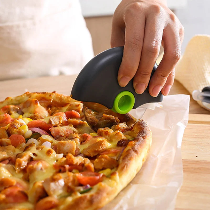 Stainless Steel Roller Cutter Multi-purpose Pizza Cake Dough Slicing Tool Baking Kitchen Accessories with Sharp Blade Wheel